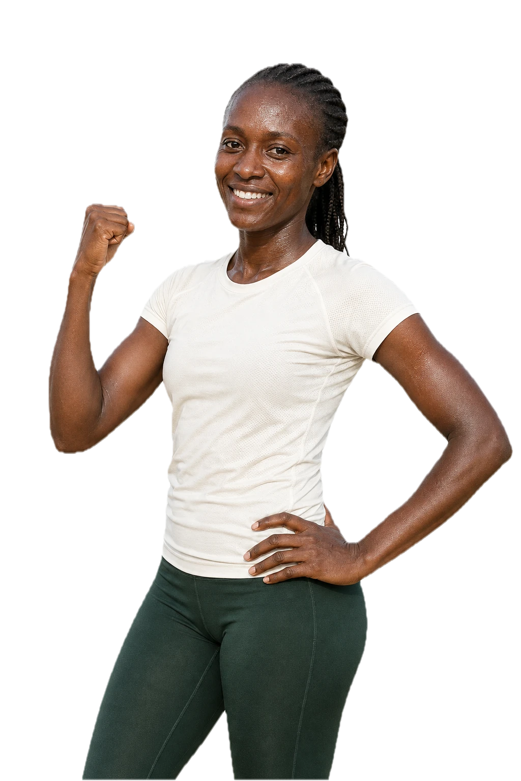 Athlete celebrating a training session